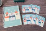 Cuaderno pediátrico + tarjetas de crecimiento bebé mes a mes