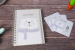 Cuaderno pediátrico + tarjetas de crecimiento bebé mes a mes