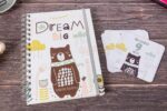 Cuaderno pediátrico + tarjetas de crecimiento bebé mes a mes