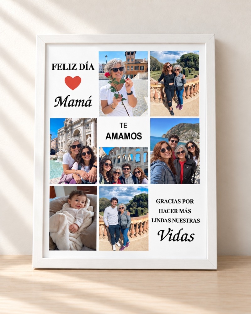 cuadro personalizado, cuadro personalizado con fotos, cuadro dia de la madre, regalo dia de la madre, cuadro con fotos dia de la madre